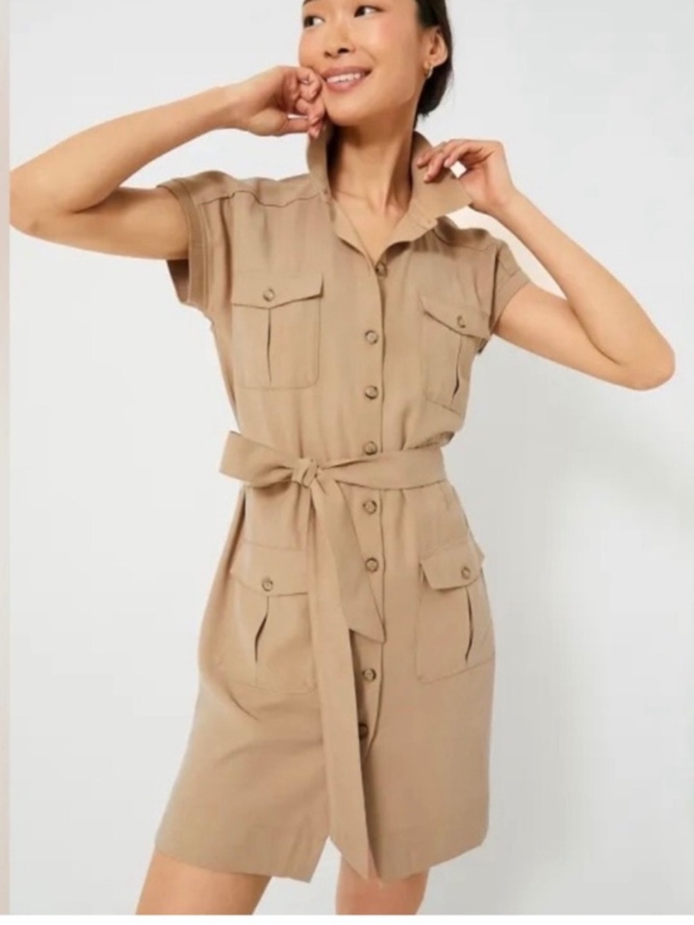 Tuckernuck Khaki Hugo Utility Style Dress